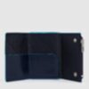 Blue Square - Compact Wallet mit Schiebesystem und Münzfach in Blau 2
