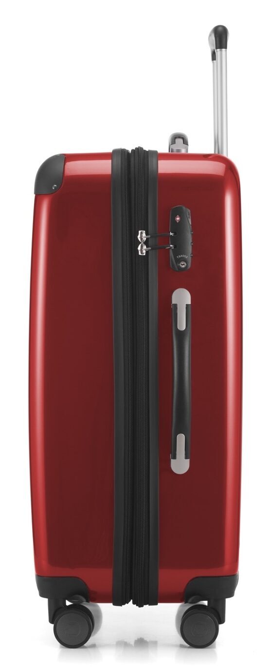Alex - Koffer Hartschale M glänzend mit TSA in Rot