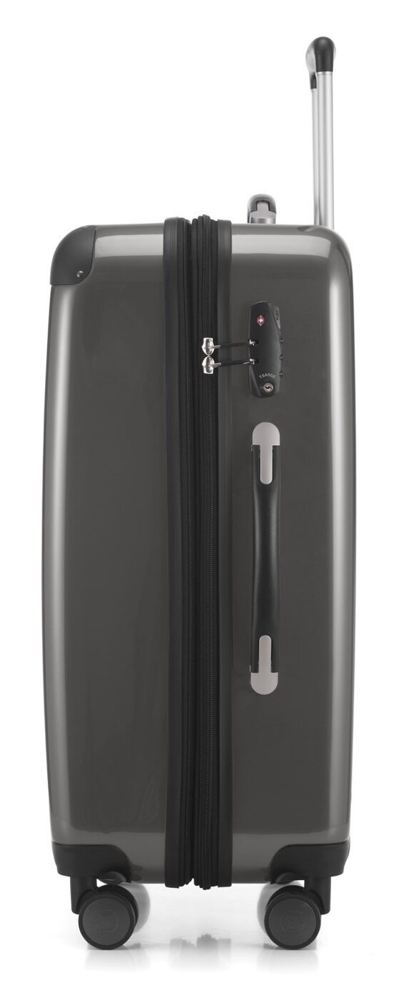 Alex - Koffer Hartschale M glänzend mit TSA in Titan