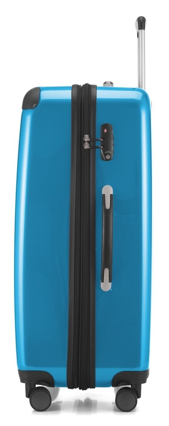 Alex - Koffer Hartschale L glänzend mit TSA in Cyanblau