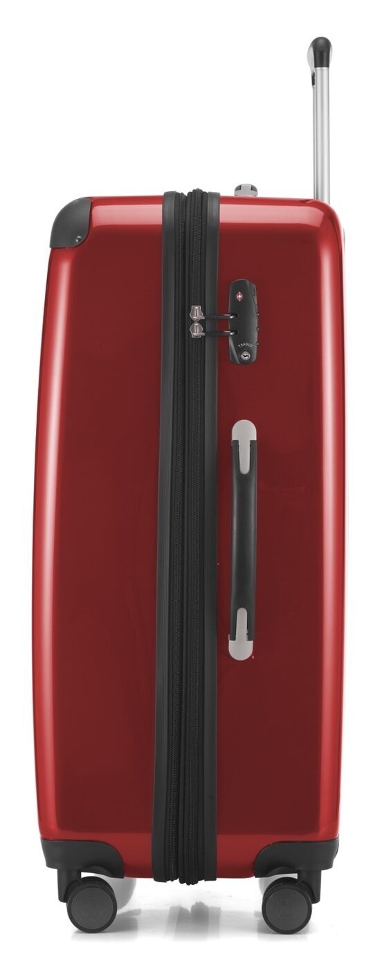 Alex - Koffer Hartschale L glänzend mit TSA in Rot
