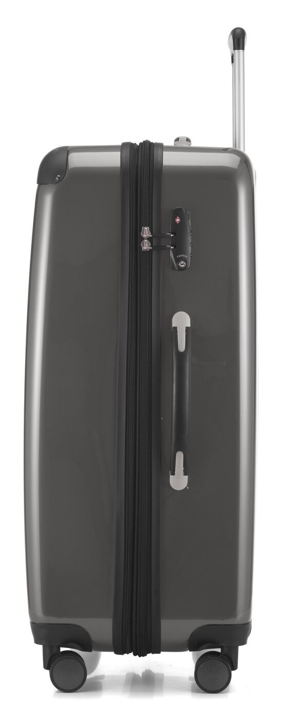 Alex - Koffer Hartschale L glänzend mit TSA in Titan