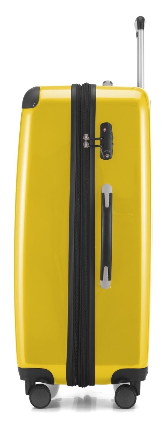 Alex - Koffer Hartschale L glänzend mit TSA in Gelb