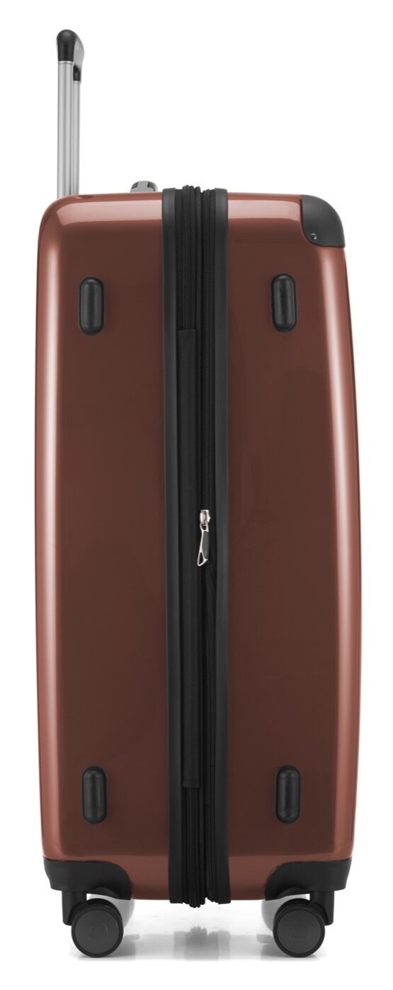 Alex - Koffer Hartschale L glänzend mit TSA in Braun