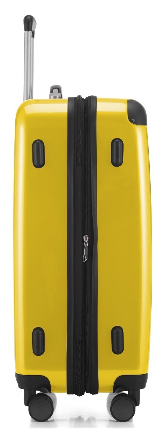 Alex - Koffer Hartschale M glänzend mit TSA in Gelb