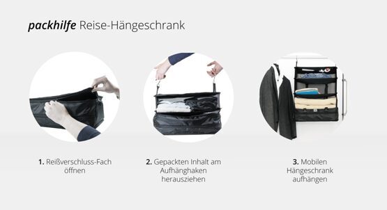 Organizer / Mobiler Reise-Kleiderschrank 45 x 30 x 17 cm