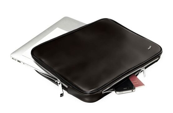 F22 - Luxuriöse Leder-Laptop-Tasche in Braun