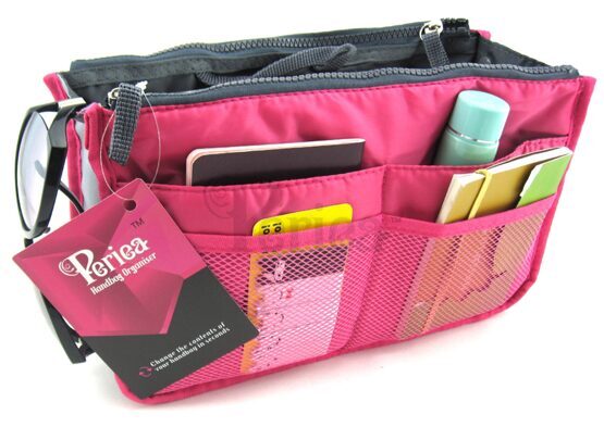 Bag in Bag - Bright Pink mit Netz Grösse M