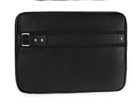 F22 - Luxuriöse Leder-Laptop-Tasche in Schwarz