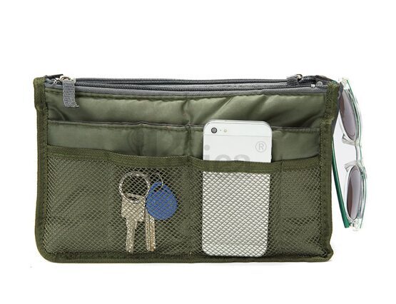 Bag in Bag - Khaki mit Netz Grösse S