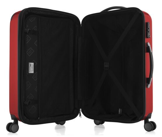 Alex - Handgepäck Hartschale glänzend mit TSA in Rot