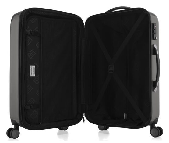 Alex - Handgepäck Hartschale glänzend mit TSA in Titan