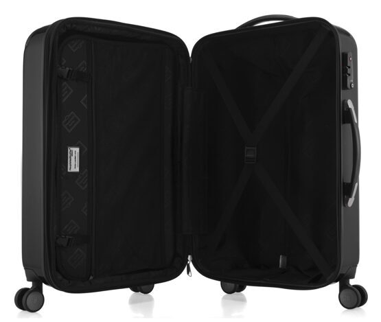 Alex - Koffer Hartschale M glänzend mit TSA in Schwarz