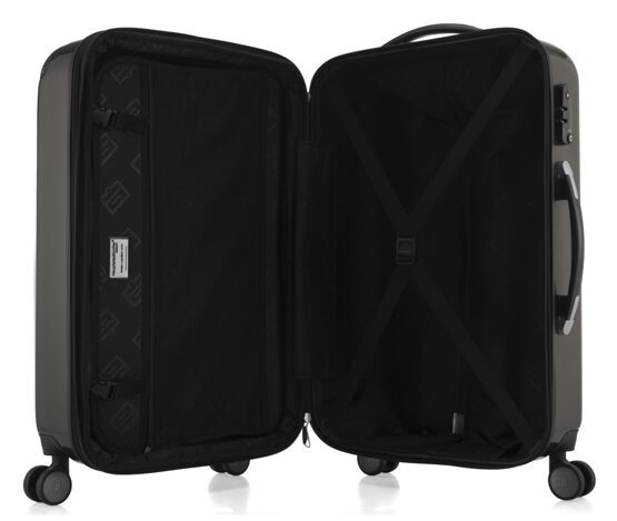 Alex - Koffer Hartschale M glänzend mit TSA in Graphit