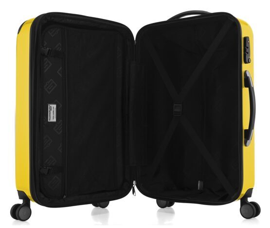 Alex - Koffer Hartschale M glänzend mit TSA in Gelb