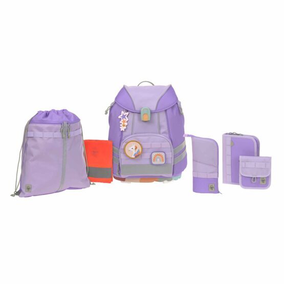Flexy - Schulrucksack Set, 7-teilig in Violett