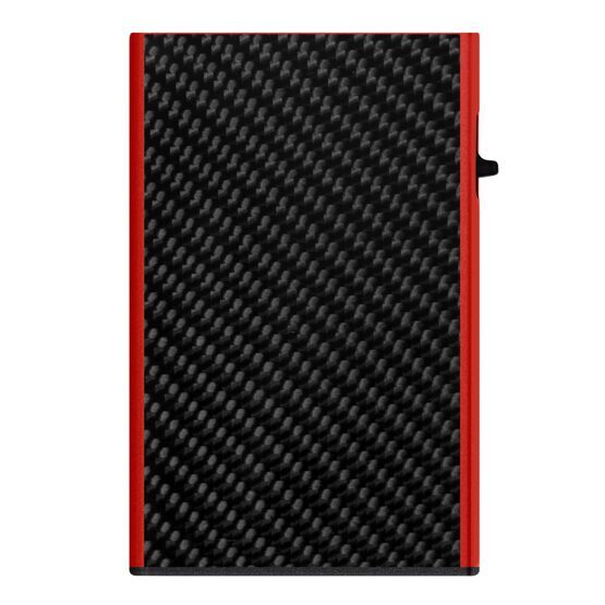 Wallet Click &amp; Slide Carbon Fibre Black/Red