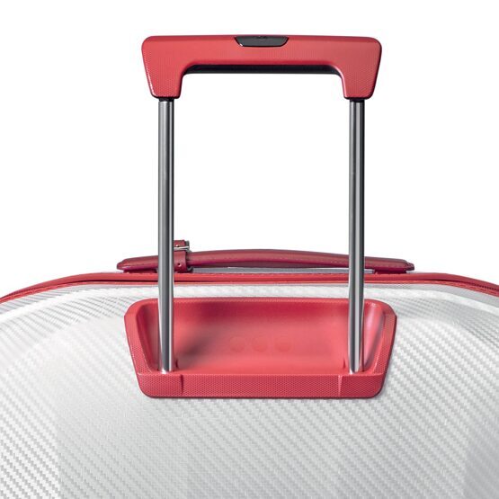 WE-GLAM Handgepäck Koffer in Weiss/Rot
