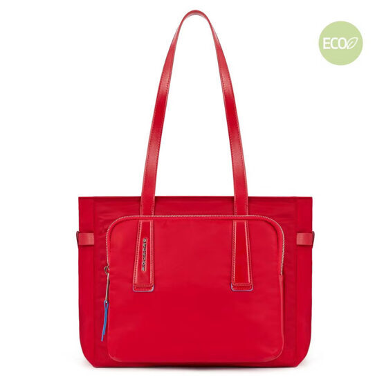 Damenlaptoptasche aus rezykliertem Stoff in rot