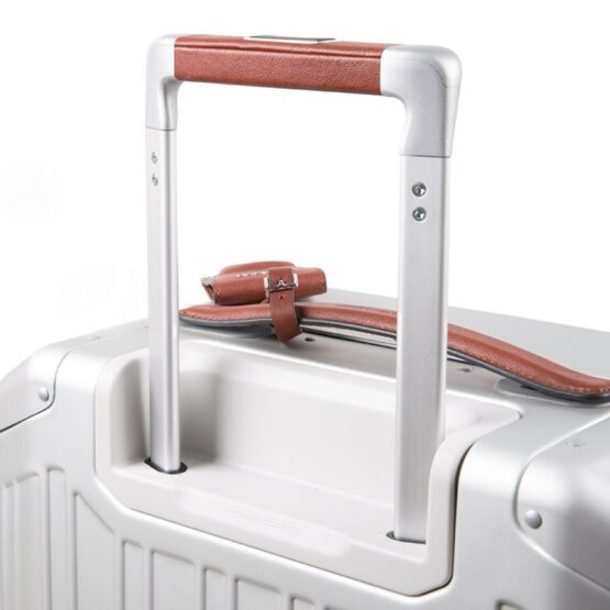 Ultra Slim Mittelgrosser Koffer Grau/Leder