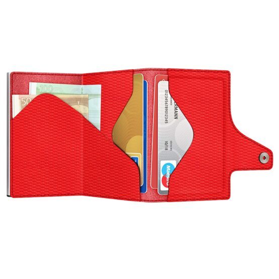Doubelwallet Click &amp; Slide Rhombus Coral/Silver