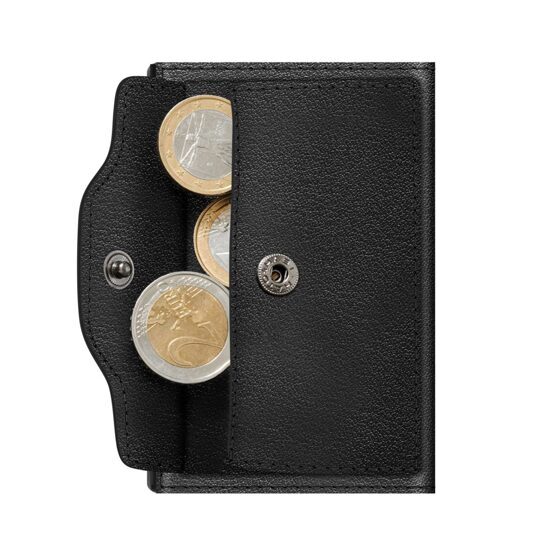 Wallet Click &amp; Slide Coin Pocket Nappa Black/Black