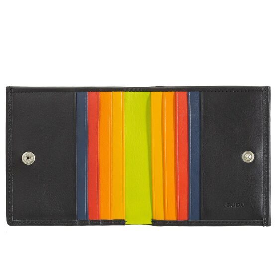 Flavio - Mehrfarbige Brieftasche RFID Schwarz