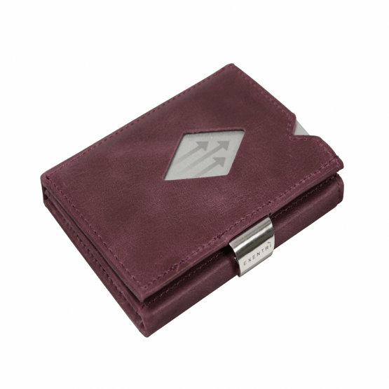 Exentri Wallet Leder Violett für 10 Karten