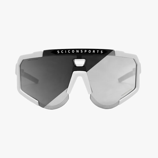 Aeroscope - Sport Performance Sunglasses, White/Photochromic Silver
