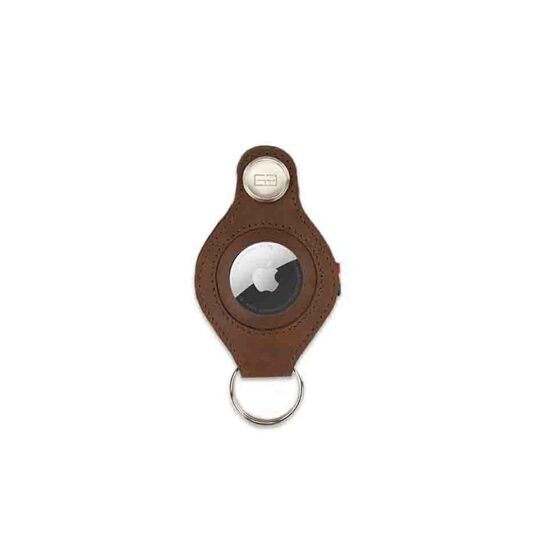 Lusso - AirTag Key Holder, Brushed Brown