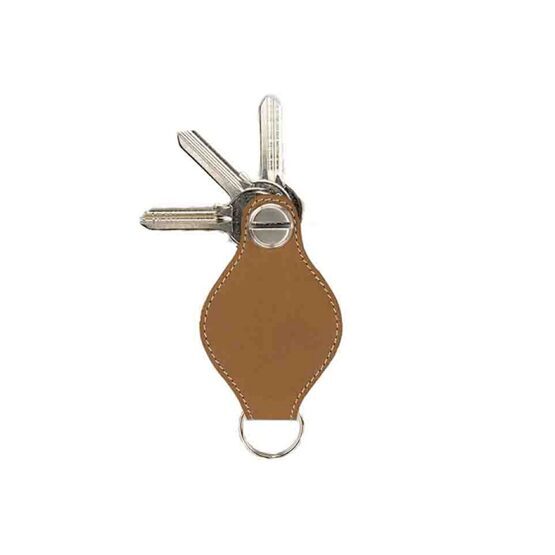 Lusso - AirTag Key Holder, Camel Brown