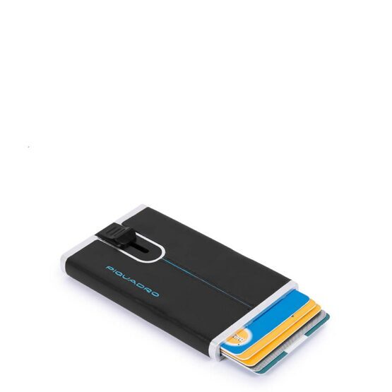 Blue Square - Kreditkartenetui mit Schiebesystem in Schwarz