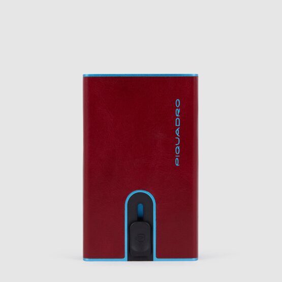 Blue Square - Compact Wallet für Scheine und Kreditkarten in Rot