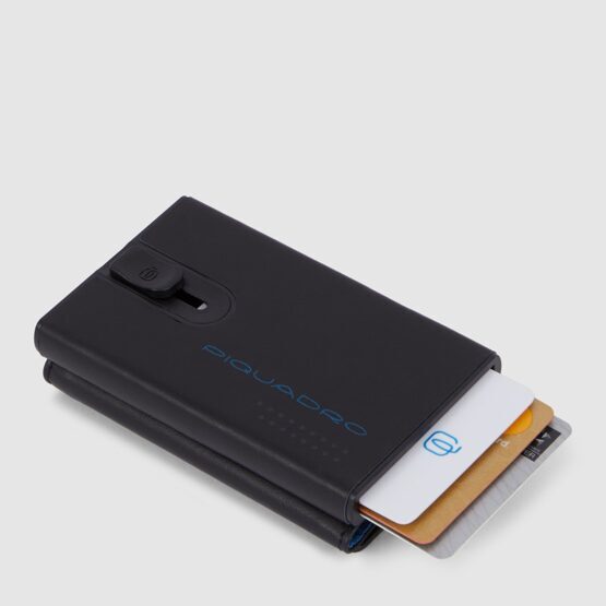 Urban - Compact Wallet für Scheine und Kreditkarten in Schwarz/Blau