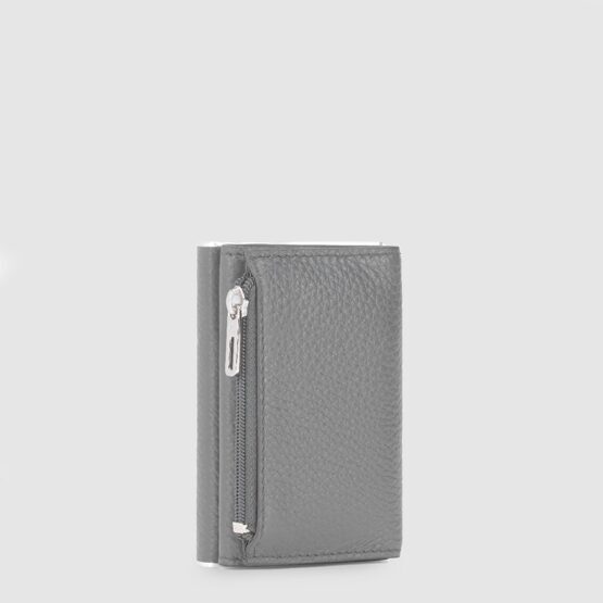 Modus - Compact Wallet mit Schiebesystem und Münzfach in Grau