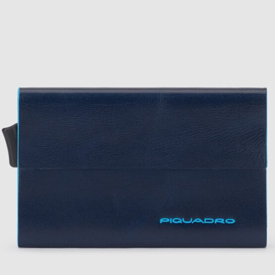 Blue Square - Kreditkartenhalter mit Aussenfach in Blau