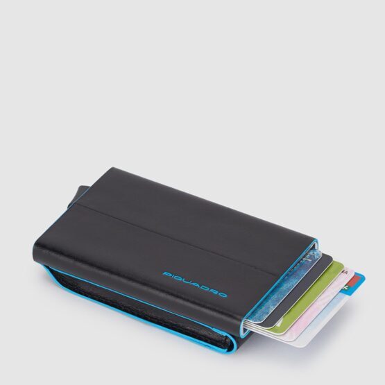 Blue Square - Kreditkartenhalter mit Aussenfach in Schwarz