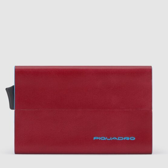 Blue Square - Kreditkartenhalter mit Aussenfach in Rot