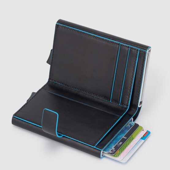 Blue Square - Doppelter Kreditkartenhalter in Schwarz