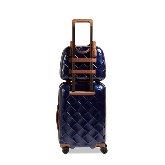 Leather &amp; More - Hartschalen-Koffer Beautycase Blau