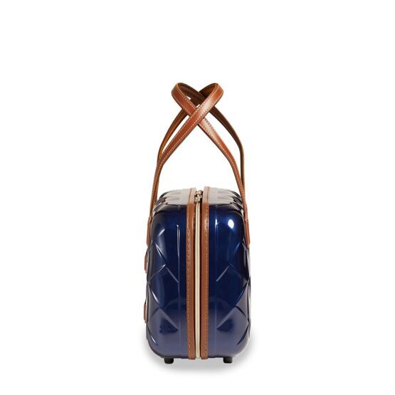 Leather &amp; More - Hartschalen-Koffer Beautycase Blau