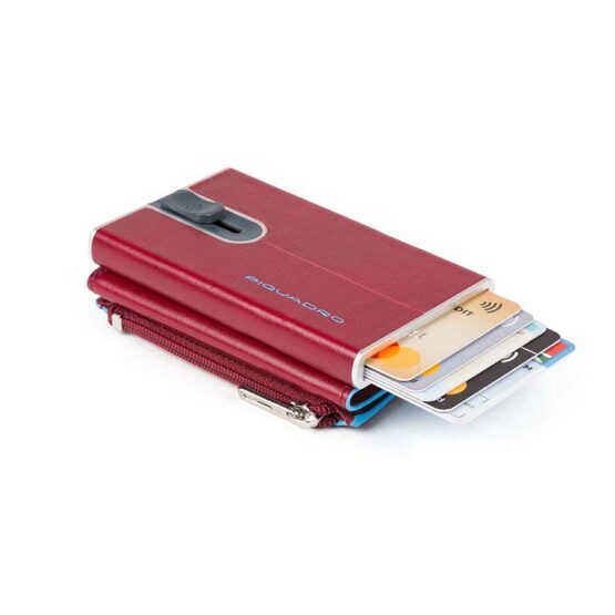 Blue Square - Compact Wallet für Scheine und Kreditkarten in Rot