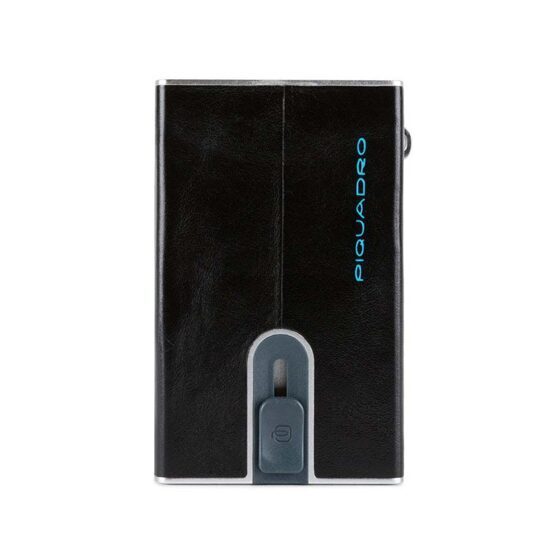 Blue Square - Compact Wallet für Scheine und Kreditkarten in Schwarz
