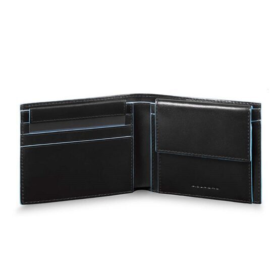 Blue Square - Herrenbrieftasche mit Münz- und Kreditkartenfach in Schwarz