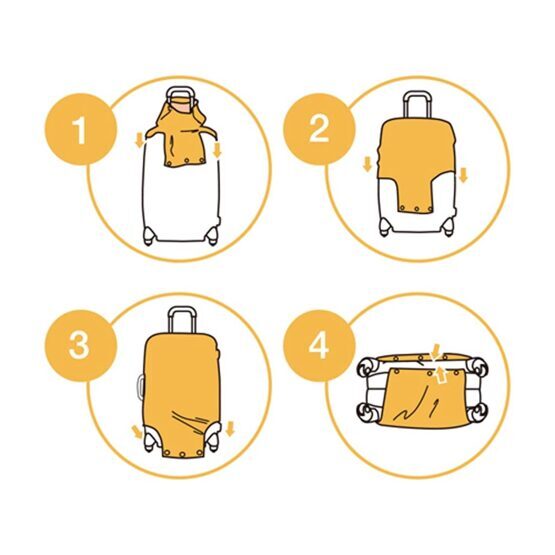 Medium Kofferüberzug in Gelb
