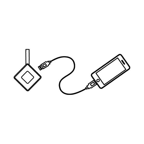 SOI+ Handtaschenlicht mit USB-Powerbank in schwarz