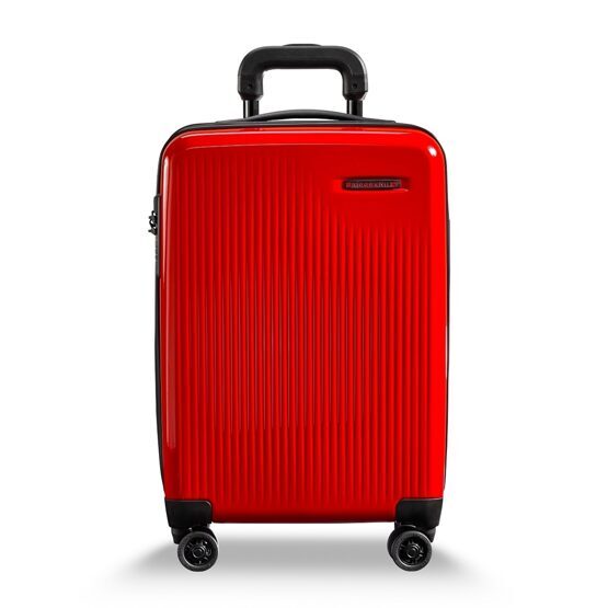 Sympatico, International Carry-On expandable Spinner in Fire Red