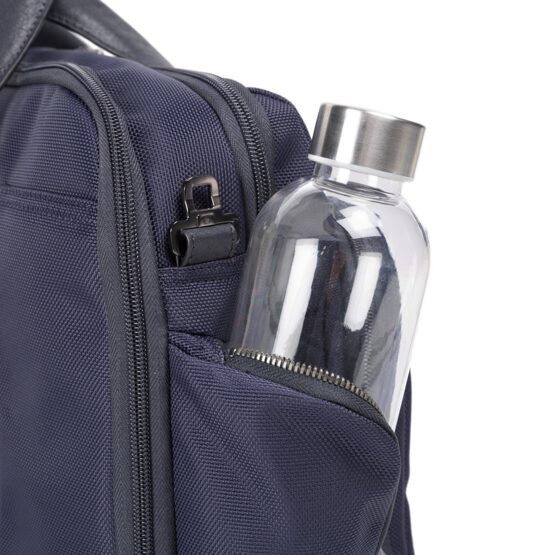 EOL Fast-Check - Kurzgrifflaptoptasche aus rezykliertem Stoff Blau