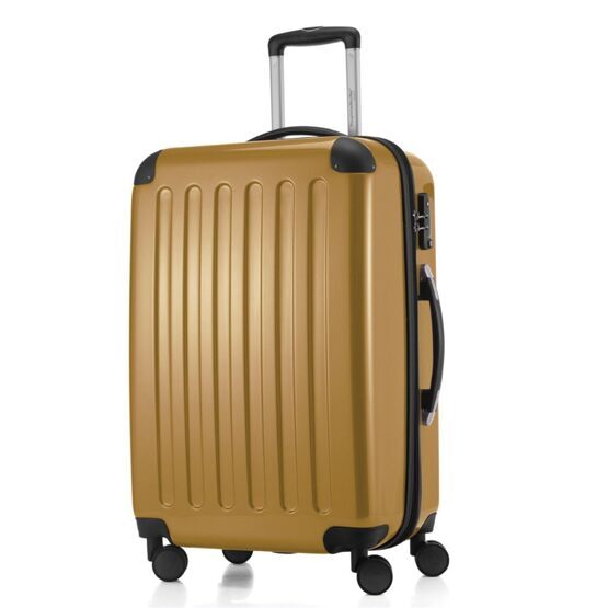 Alex - Koffer Hartschale M glänzend mit TSA in Herbstgold