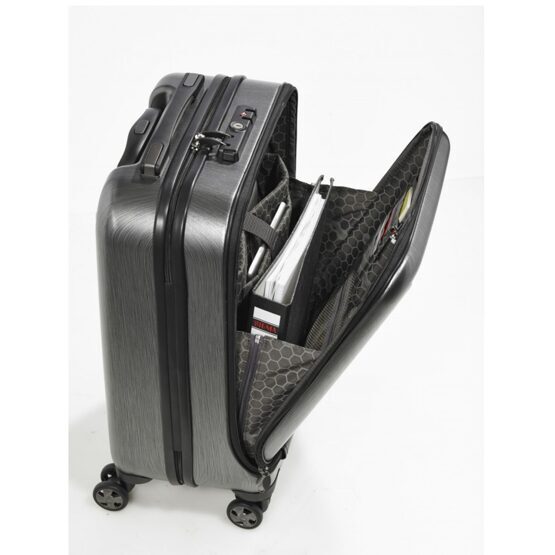 Profile Plus - Business Trolley &quot;Hoch&quot; in Metallic Grey Brushed